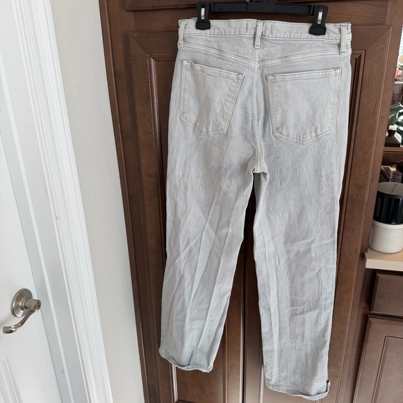 Abercrombie & Fitch Women’s Stone Gray Straight Jeans - Picture 5 of 5